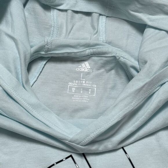 Adidas Girls L ( 14 )  Mint Green Loose Fit Hoodie Tee Shirt NWT - Picture 5 of 6